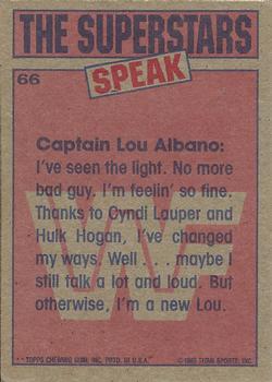 1985 Topps WWF Pro Wrestling Stars #66 Captain Lou Albano Back