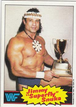 1985 Topps WWF Pro Wrestling Stars #6 Superfly Jimmy Snuka Front