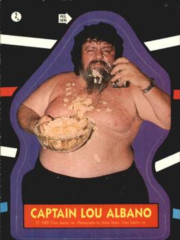 1985 Topps WWF Pro Wrestling Stars - Stickers #2 Captain Lou Albano Front