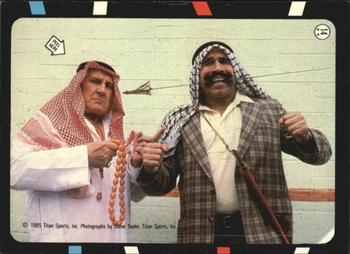 1985 Topps WWF Pro Wrestling Stars - Stickers #14 Freddie Blassie / Iron Sheik Front
