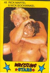 1986 Monty Gum Wrestling Stars #48 Rick Martel / Nick Bockwinkel Front
