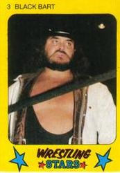 1986 Monty Gum Wrestling Stars #3 Black Bart Front