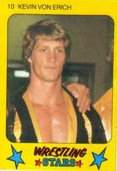 1986 Monty Gum Wrestling Stars #10 Kevin Von Erich Front