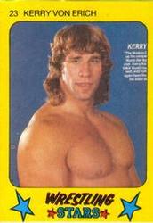 1986 Monty Gum Wrestling Stars #23 Kerry Von Erich Front