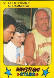 1986 Monty Gum Wrestling Stars #51 Hulk Hogan / Muhammed Ali Front