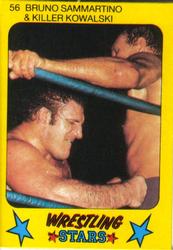1986 Monty Gum Wrestling Stars #56 Bruno Sammartino / Killer Kowalski Front