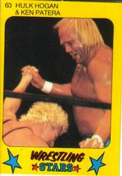 1986 Monty Gum Wrestling Stars #63 Hulk Hogan / Ken Patera Front