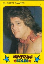 1986 Monty Gum Wrestling Stars #85 Brett Sawyer Front