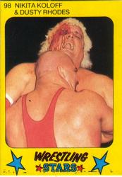 1986 Monty Gum Wrestling Stars #98 Nikita Koloff / Dusty Rhodes Front