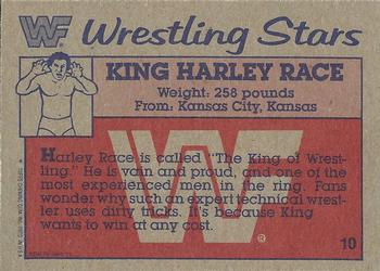1987 Topps WWF #10 King Harley Race  Back
