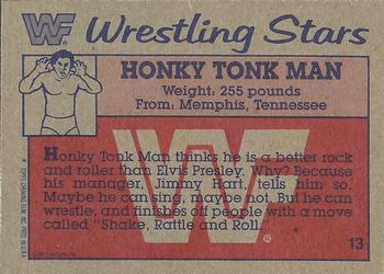 1987 Topps WWF #13 Honky Tonk Man  Back