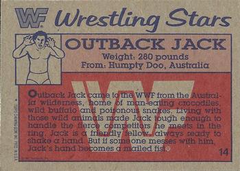 1987 Topps WWF #14 Outback Jack  Back
