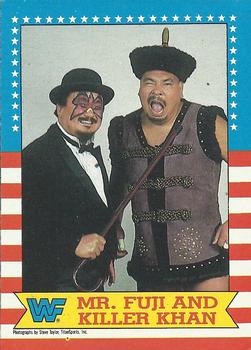 1987 Topps WWF #17 Mr. Fuji and Killer Khan Front