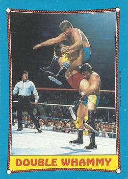1987 Topps WWF #27 Double Whammy Front