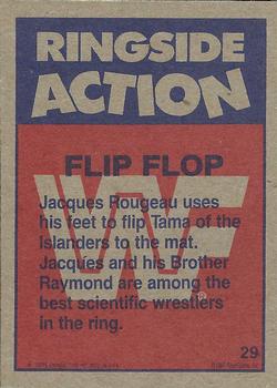 1987 Topps WWF #29 Flip Flop Back