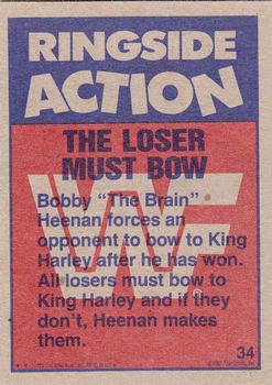 1987 Topps WWF #34 The Loser Must Bow Back