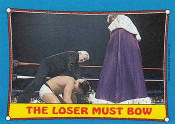 1987 Topps WWF #34 The Loser Must Bow Front