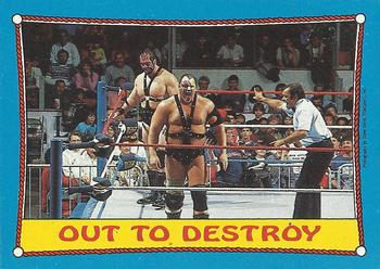 1987 Topps WWF #40 Out to Destroy Front