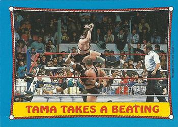 1987 Topps WWF #41 Tama Takes a Beating Front