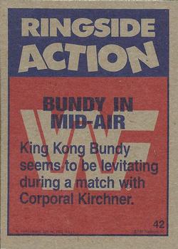 1987 Topps WWF #42 Bundy in Mid-air Back