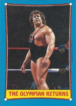 1987 Topps WWF #45 The Olympian Returns Front