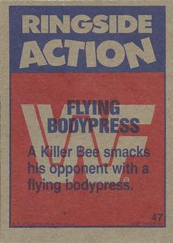 1987 Topps WWF #47 Flying Bodypress Back