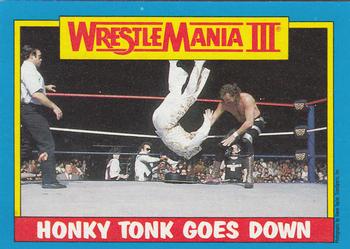 1987 Topps WWF #52 Honky Tonk Goes Down Front