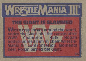1987 Topps WWF #54 The Giant is Slammed Back