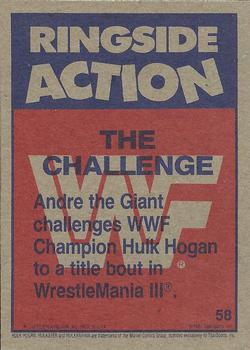 1987 Topps WWF #58 Andre the Giant / Hulk Hogan  Back