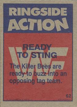 1987 Topps WWF #62 Ready to Sting! Back