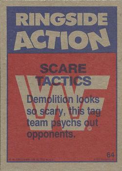 1987 Topps WWF #64 Scare Tactics Back