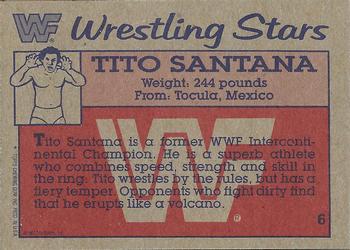 1987 Topps WWF #6 Tito Santana  Back