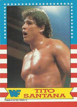 1987 Topps WWF #6 Tito Santana  Front
