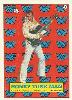 1987 Topps WWF - Stickers #10 Honky Tonk Man  Front