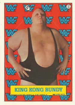 1987 Topps WWF - Stickers #12 King Kong Bundy  Front