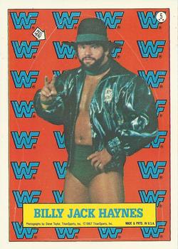 1987 Topps WWF - Stickers #5 Billy Jack Haynes  Front
