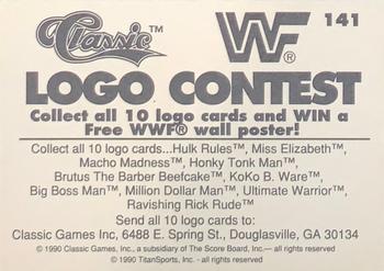 1990 Classic WWF #141 Simply Ravishing Back
