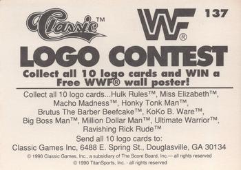1990 Classic WWF #137 Macho Madness Back