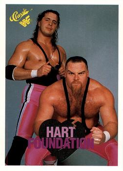 1990 Classic WWF #38 Hart Foundation Front