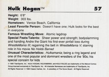 1990 Classic WWF #57 Hulk Hogan Back