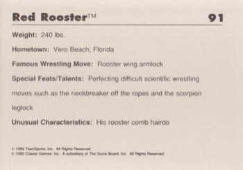 1990 Classic WWF #91 Red Rooster Back