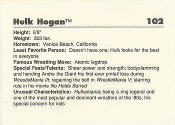 1990 Classic WWF #102 Hulk Hogan Back