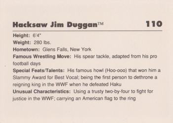 1990 Classic WWF #110 Hacksaw Jim Duggan Back
