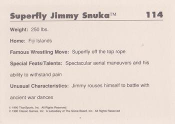 1990 Classic WWF #114 Superfly Jimmy Snuka Back
