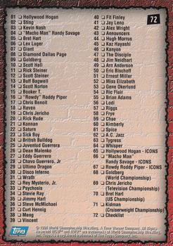 1998 Topps WCW/nWo #72 Checklist  Back