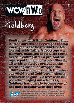 1998 Topps WCW/nWo - Stickers #S1 Goldberg  Back