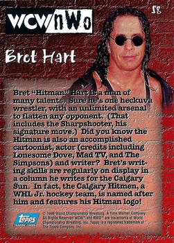 1998 Topps WCW/nWo - Stickers #S8 Bret Hart Back