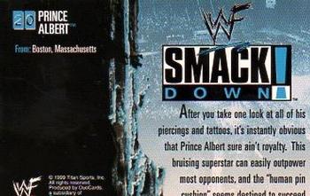 1999 Comic Images WWF SmackDown! #20 Prince Albert  Back