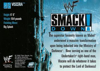 1999 Comic Images WWF SmackDown! #28 Viscera  Back