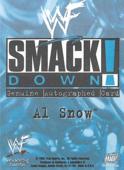 1999 Comic Images WWF SmackDown! - Autographs #1 Al Snow  Back